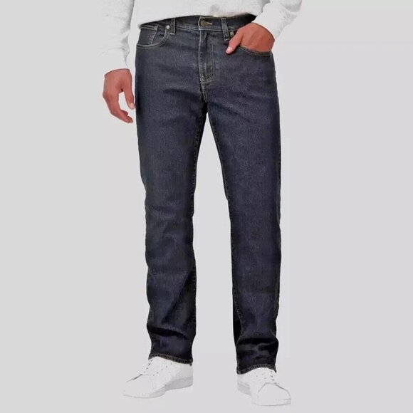 NEW Lands' End Men's Size 36X30 Flannel Lined Stretch Jeans Straight Leg - Picture 1 of 9